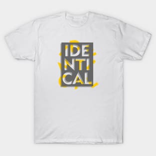 3d effect scrambled letter of identical T-Shirt